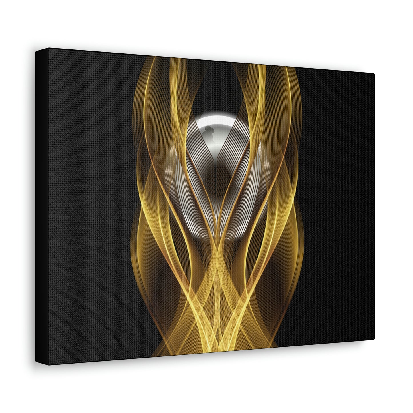 Home Decor Custom Wall ART | Canvas Frame Gold and Black Print | Painting Poster | Abstract Design | Modern Home Office Wall Frame | Firelin