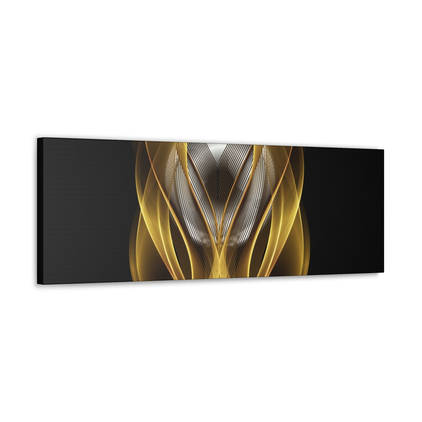 Home Decor Custom Wall ART | Canvas Frame Gold and Black Print | Painting Poster | Abstract Design | Modern Home Office Wall Frame | Firelin