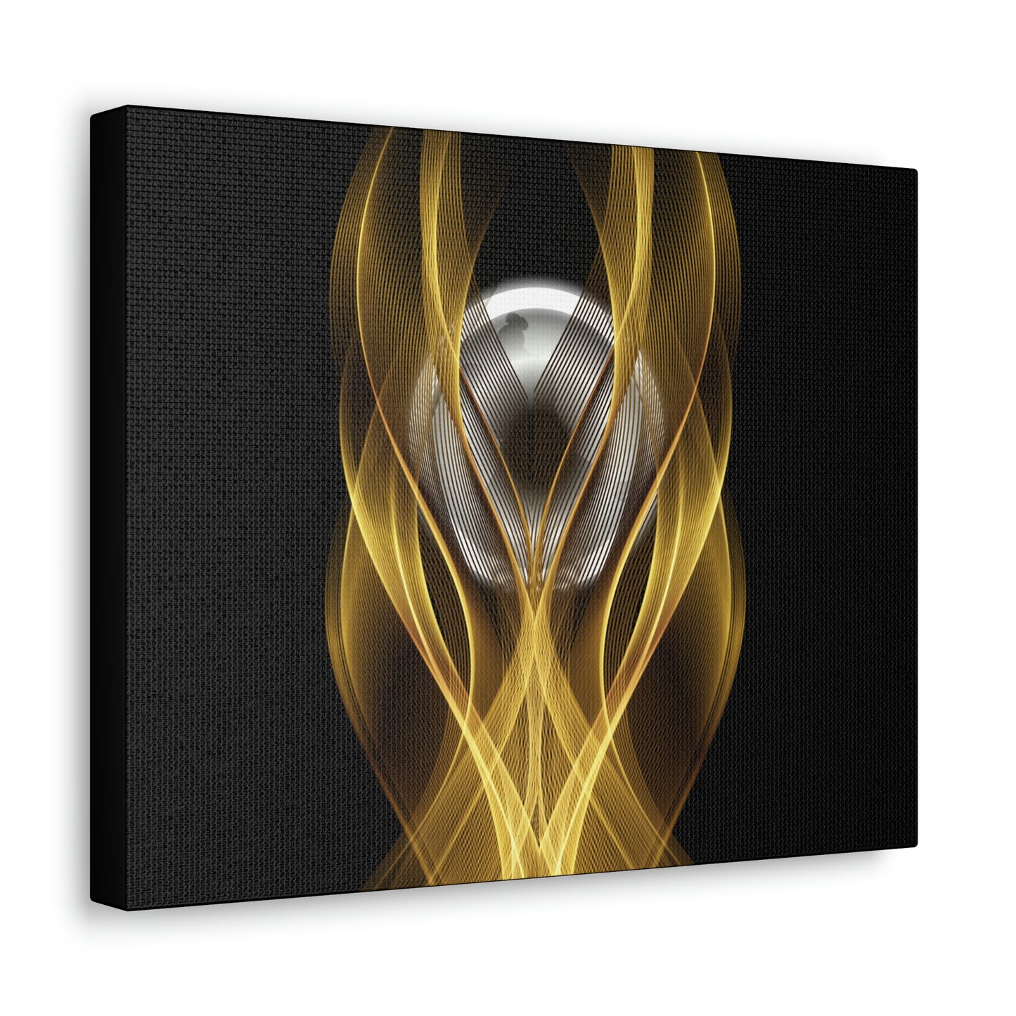 Home Decor Custom Wall ART | Canvas Frame Gold and Black Print | Painting Poster | Abstract Design | Modern Home Office Wall Frame | Firelin