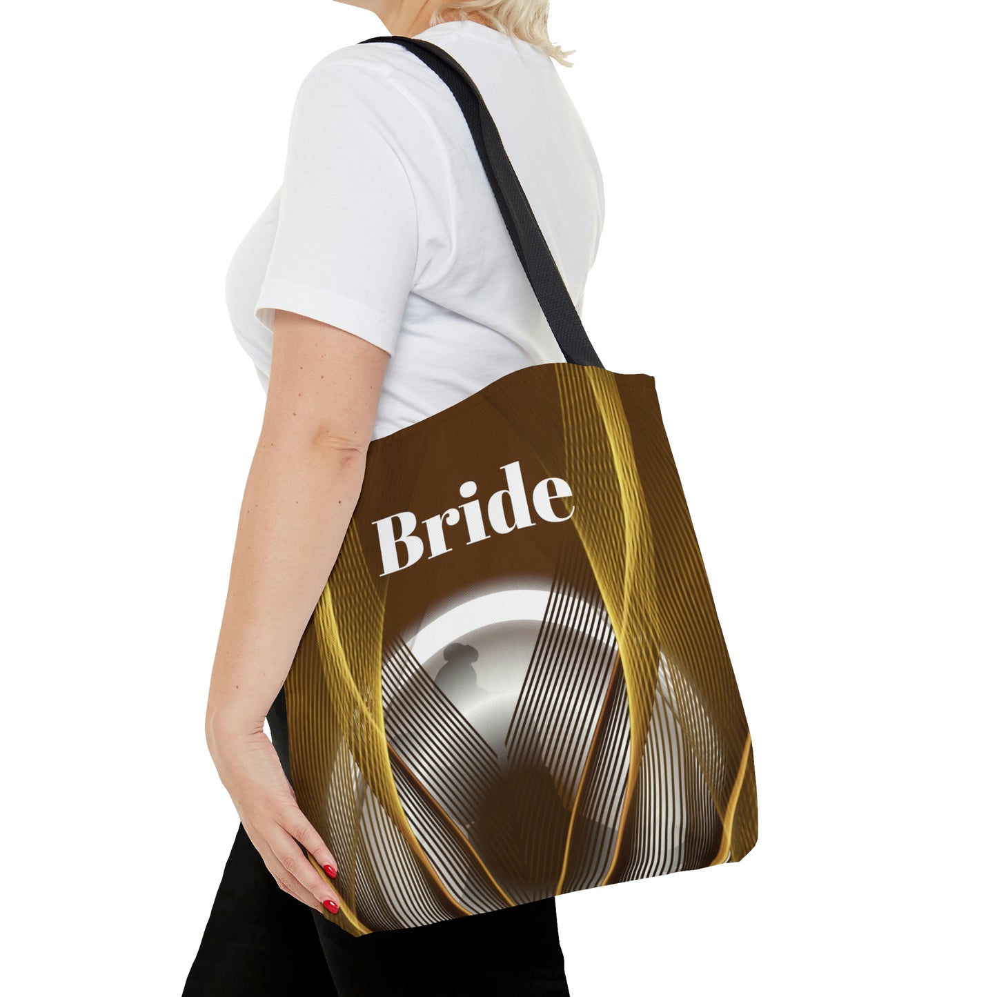 Bride Tote | Brown Pattern Women Shoulder Bag | Practical Wedding Gift for Her | Bridal Shower Gift | Women Engagement | Bride to be Handbag