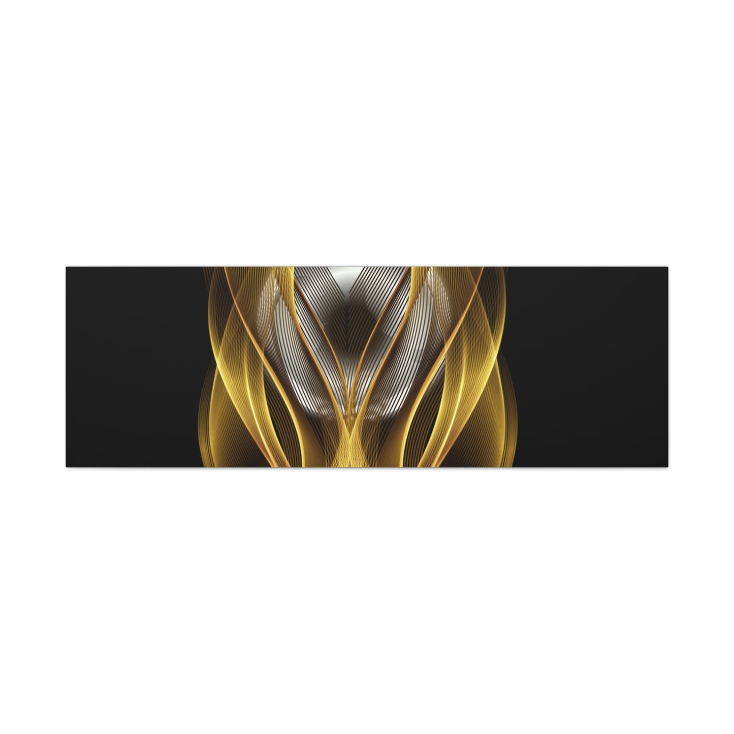 Home Decor Custom Wall ART | Canvas Frame Gold and Black Print | Painting Poster | Abstract Design | Modern Home Office Wall Frame | Firelin