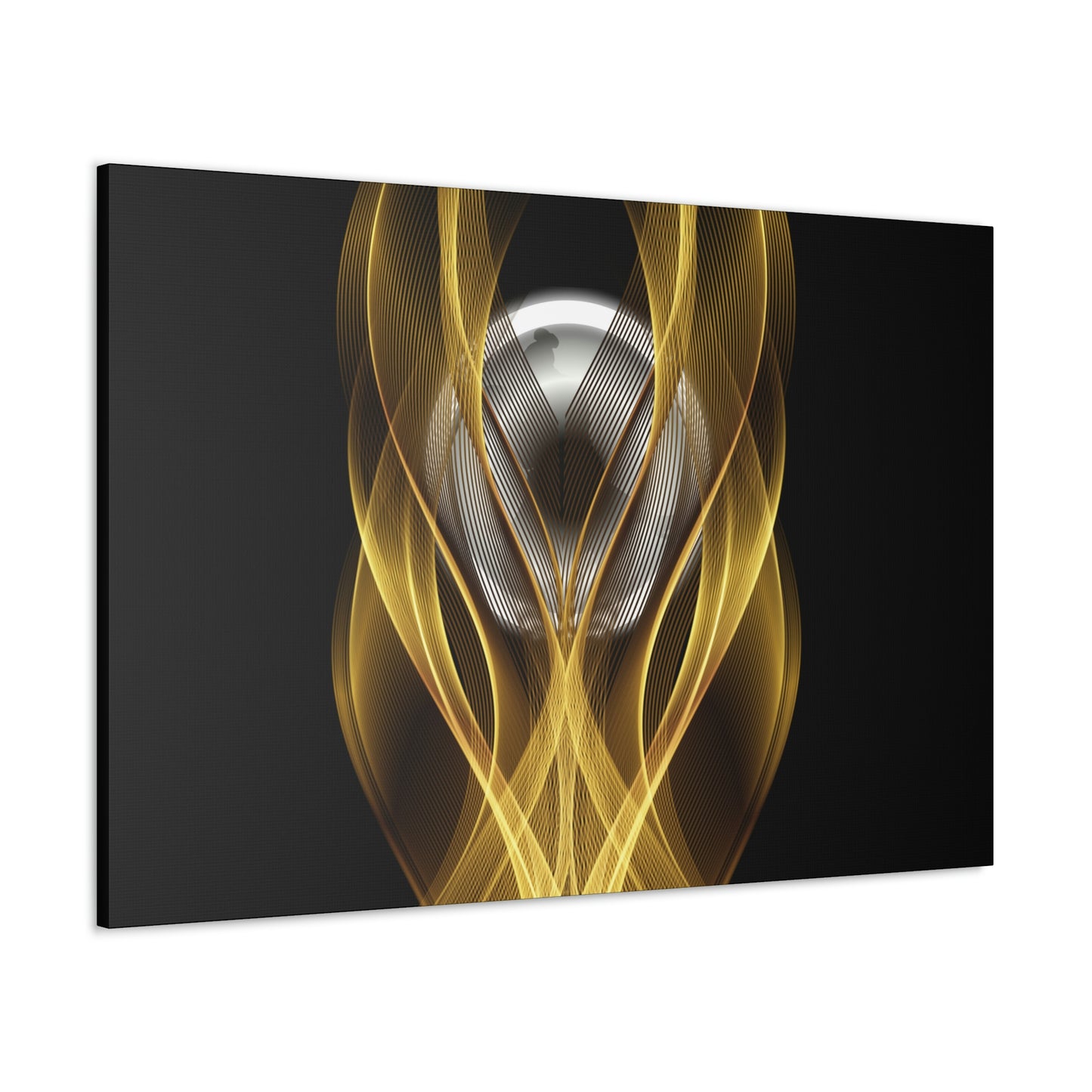 Home Decor Custom Wall ART | Canvas Frame Gold and Black Print | Painting Poster | Abstract Design | Modern Home Office Wall Frame | Firelin