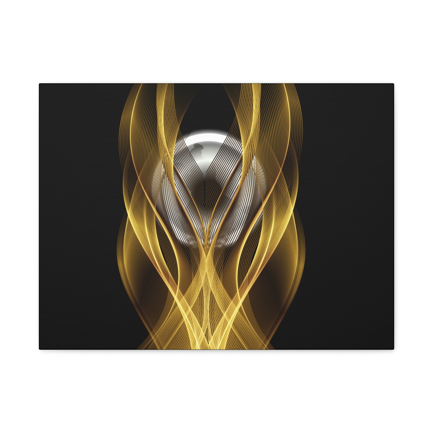 Home Decor Custom Wall ART | Canvas Frame Gold and Black Print | Painting Poster | Abstract Design | Modern Home Office Wall Frame | Firelin