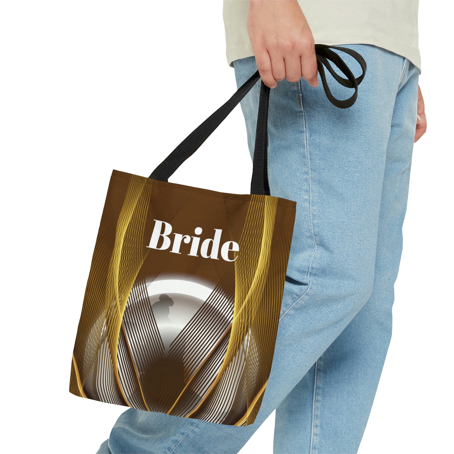 Bride Tote | Brown Pattern Women Shoulder Bag | Practical Wedding Gift for Her | Bridal Shower Gift | Women Engagement | Bride to be Handbag