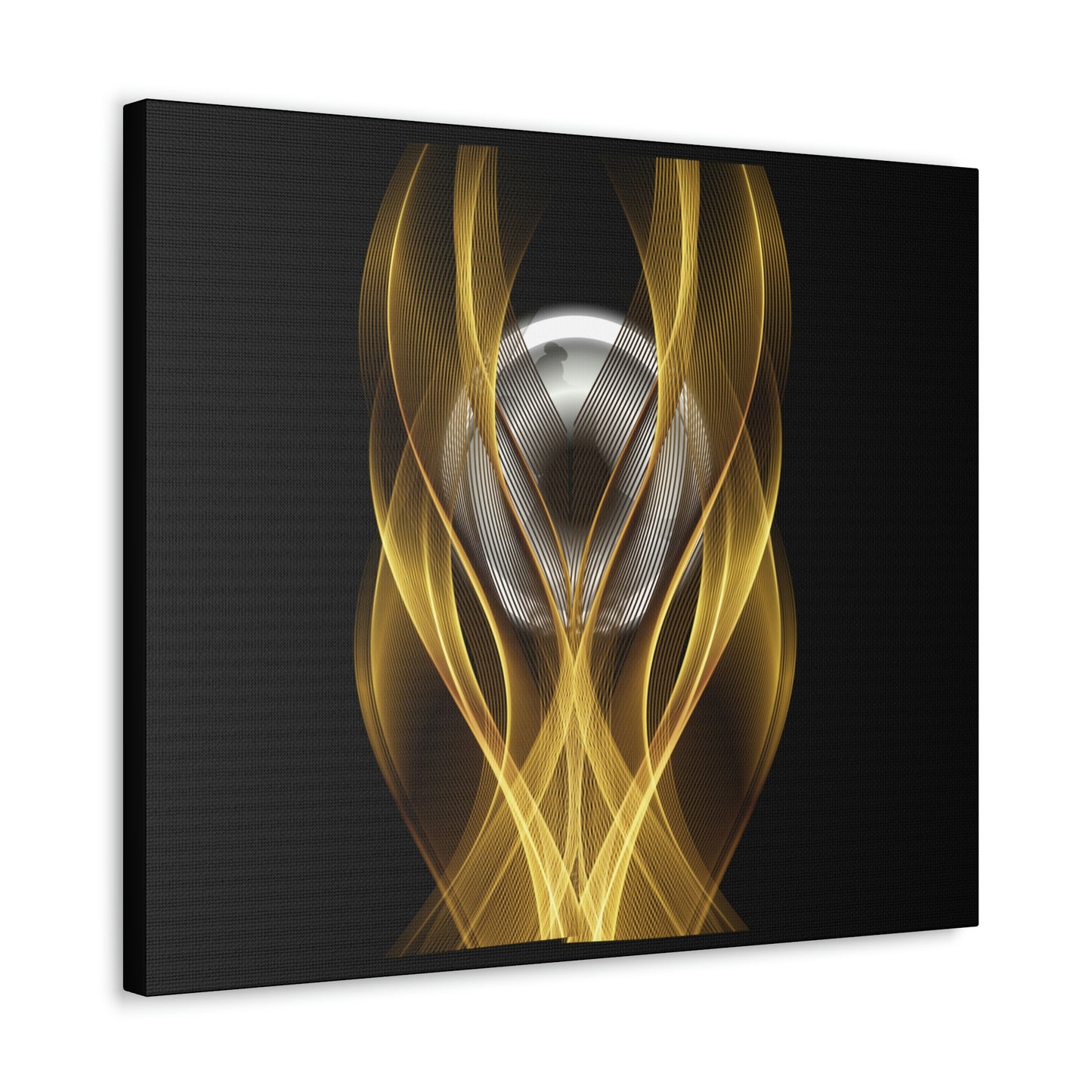 Home Decor Custom Wall ART | Canvas Frame Gold and Black Print | Painting Poster | Abstract Design | Modern Home Office Wall Frame | Firelin