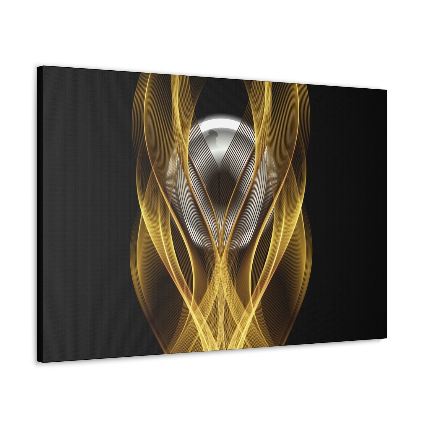 Home Decor Custom Wall ART | Canvas Frame Gold and Black Print | Painting Poster | Abstract Design | Modern Home Office Wall Frame | Firelin