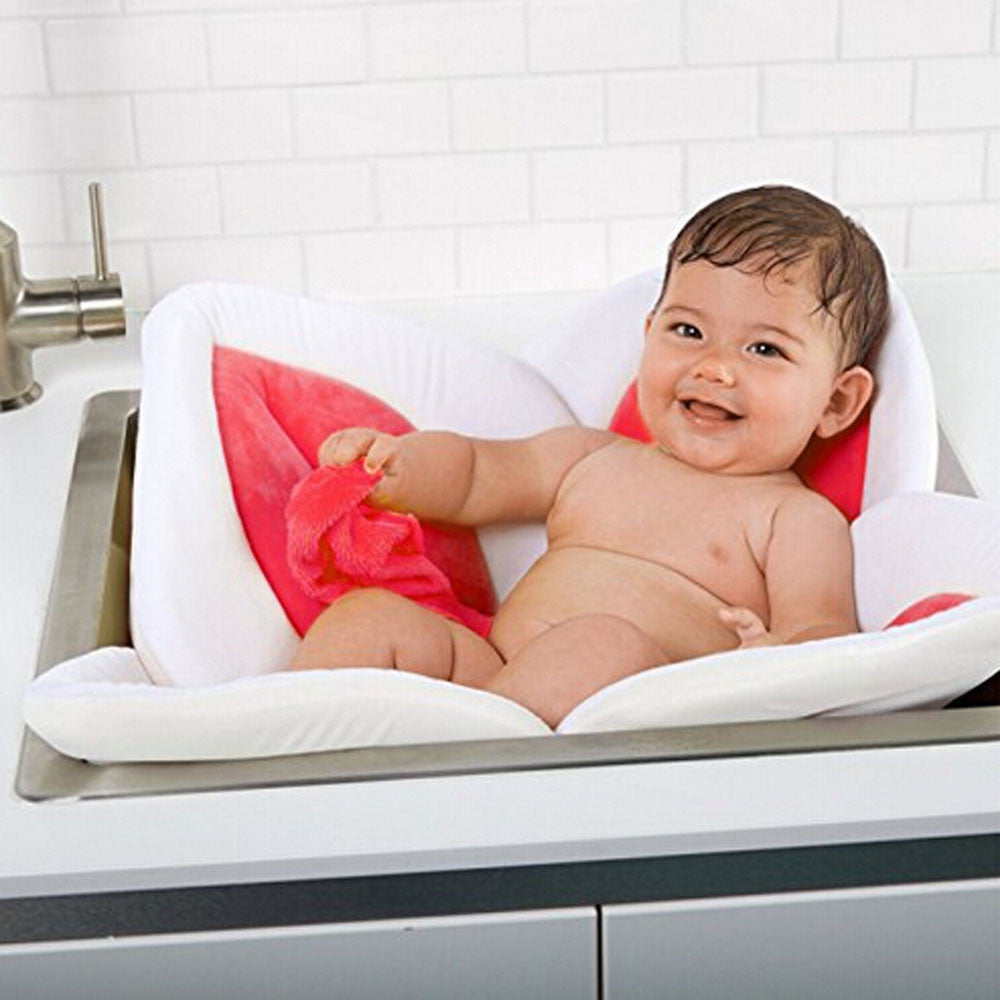 2 IN 1 Baby Lotus Plush Flower Bath And Play Mat 4 Or 7 Petals-baby bath accessory-Free Item Online
