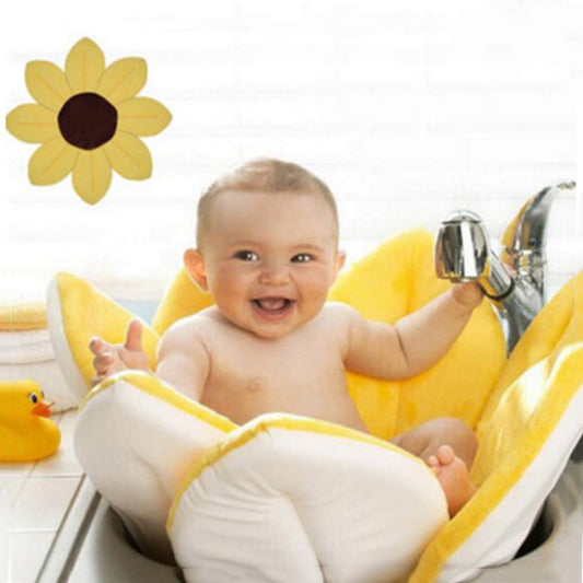 2 IN 1 Baby Lotus Plush Flower Bath And Play Mat 4 Or 7 Petals-baby bath accessory-Free Item Online