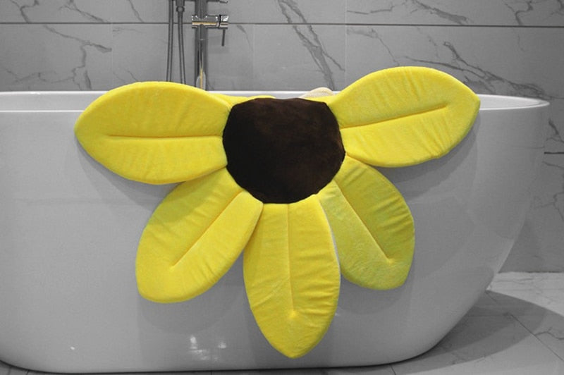 2 IN 1 Baby Lotus Plush Flower Bath And Play Mat 4 Or 7 Petals-baby bath accessory-Free Item Online