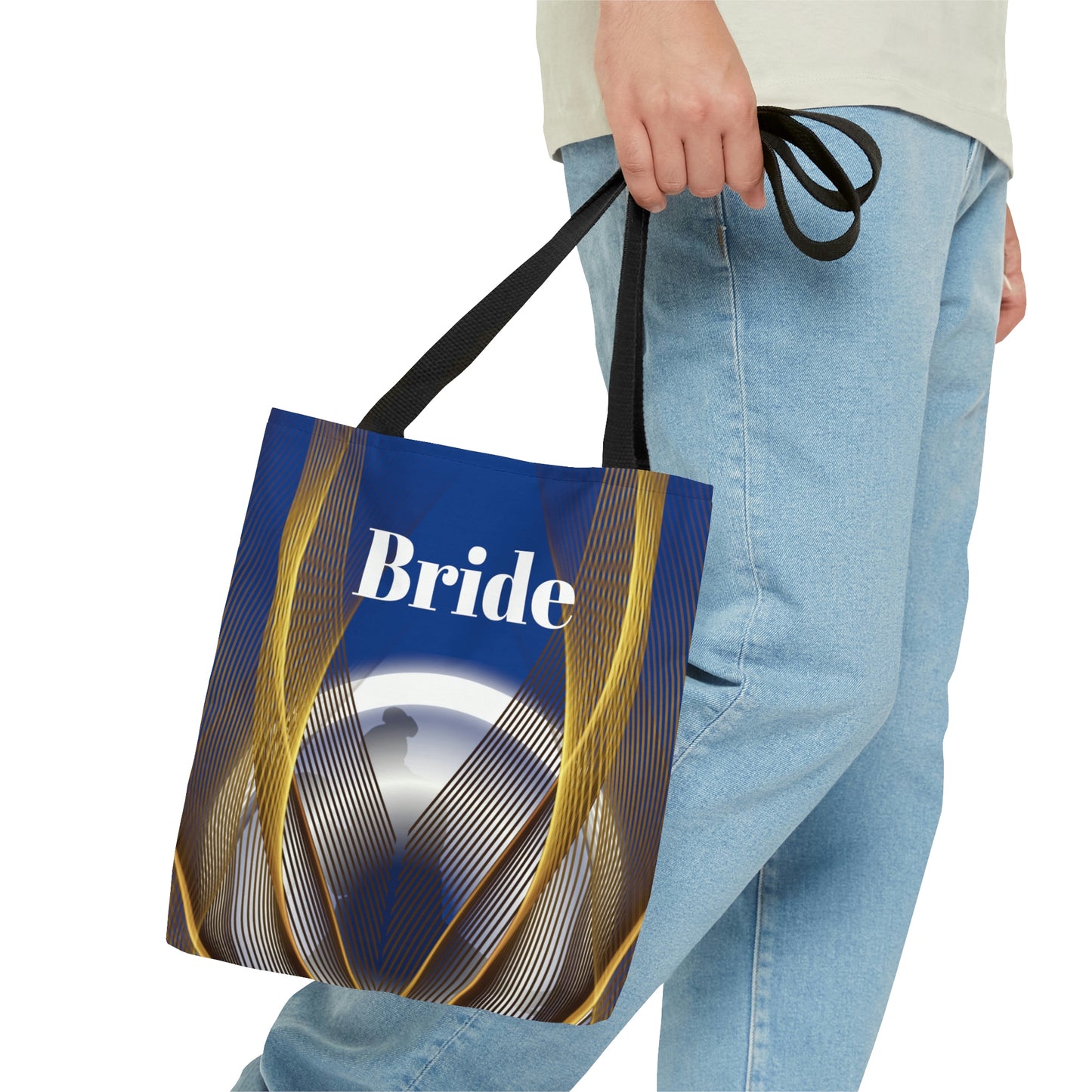 Custom Bride Tote | Blue Women Shoulder Bag | Practical Wedding Gift for Her | Bridal Shower Gift | Women Engagement | Bride to be