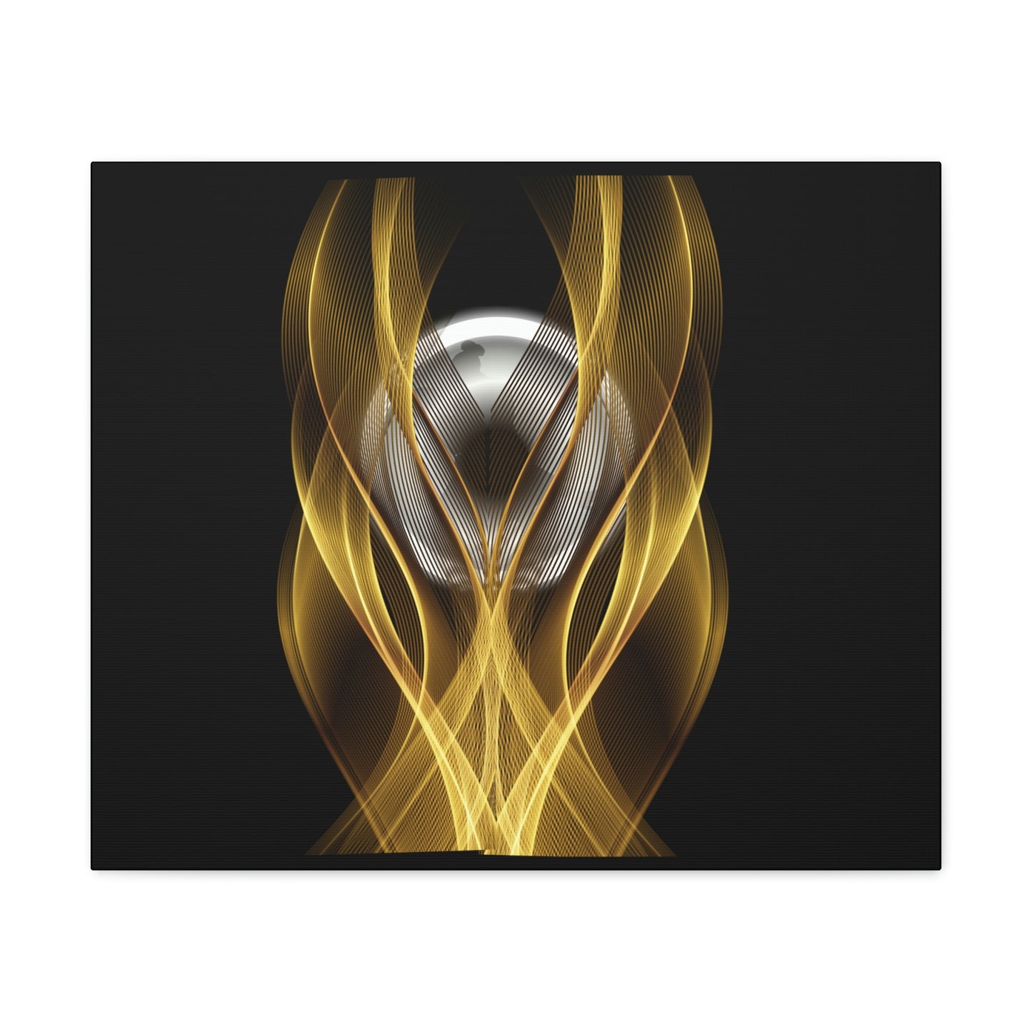 Home Decor Custom Wall ART | Canvas Frame Gold and Black Print | Painting Poster | Abstract Design | Modern Home Office Wall Frame | Firelin