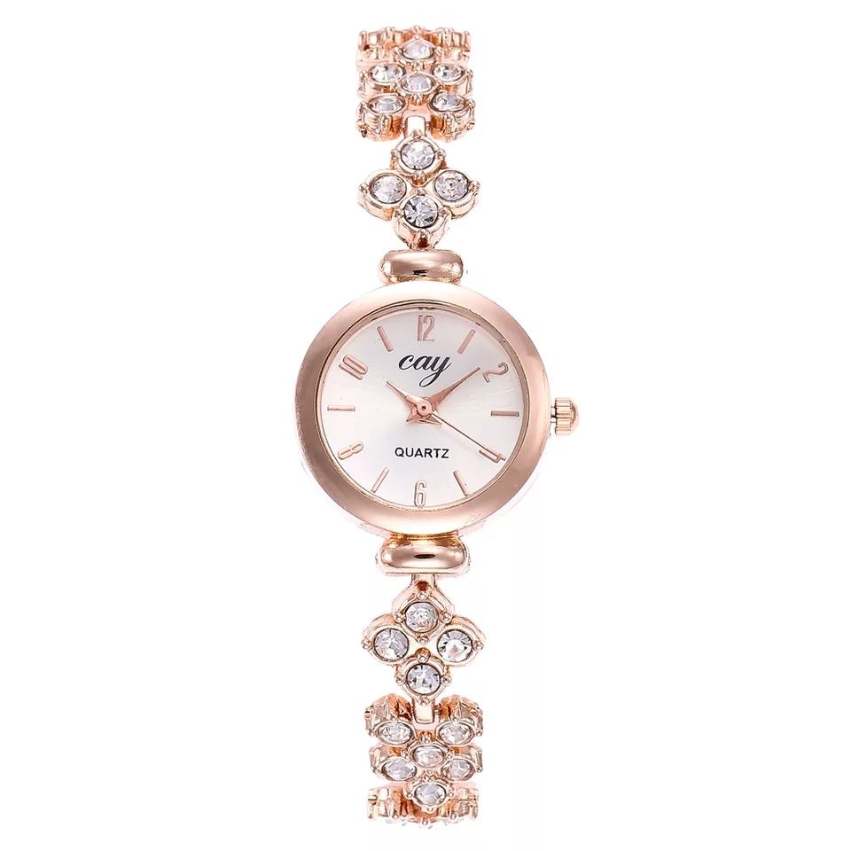 LORDINA Women's Rose Gold Wrist Watch with Rhinestones-women watch-Rose Gold-Free Item Online