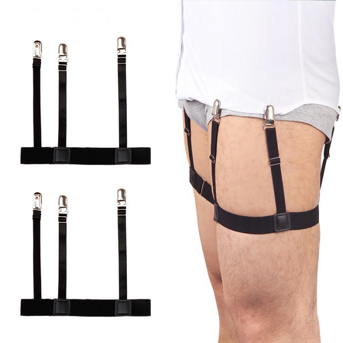 2 Pcs Keep Shirt Tuck In Stays Belt with Non-slip Locking Clips-Free Item Online