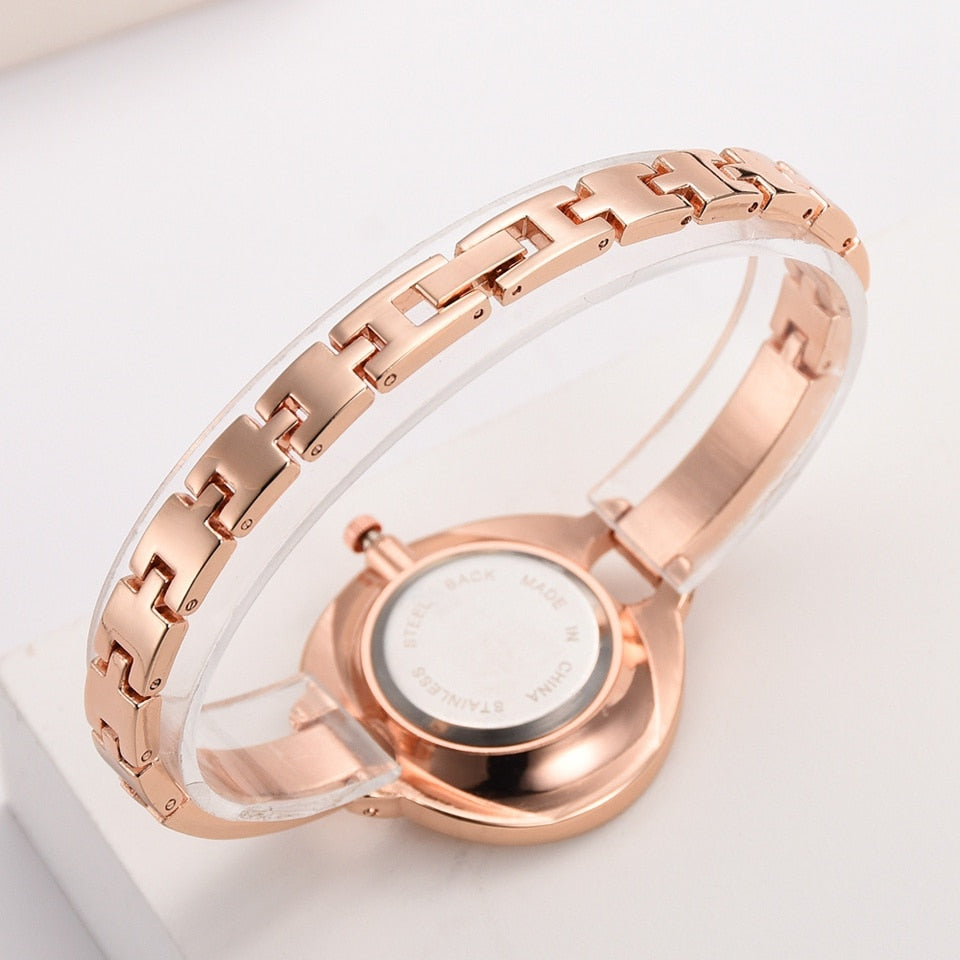 Luxury Women's Watch Fashion Bracelet Rhinestone Quartz Time piece-Women Wrist Watch-Free Item Online