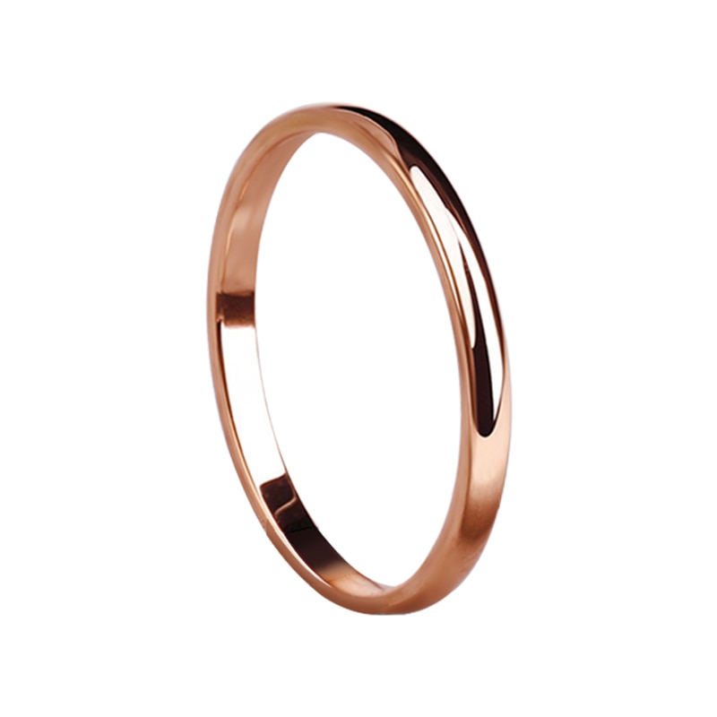 Personalized wedding Bands Stainless Steel Rings Rose Gold