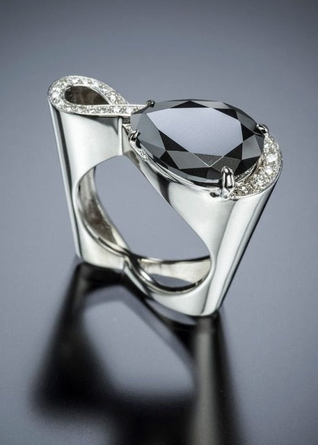 Cute Unisex Stylish Rings Silver Gold Wedding Rings-wedding and engagement rings-10-02-Free Item Online