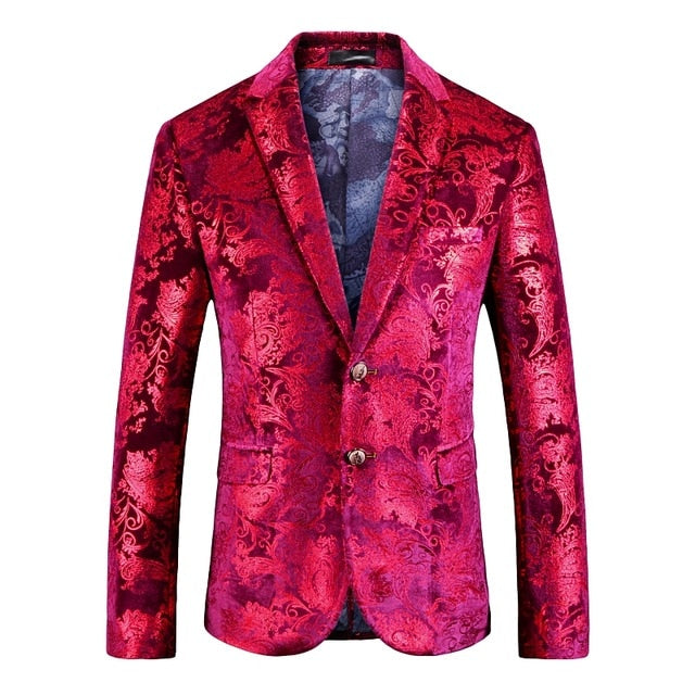 Designer men's slim suit jacket