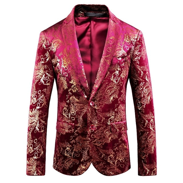Designer men's slim suit jacket