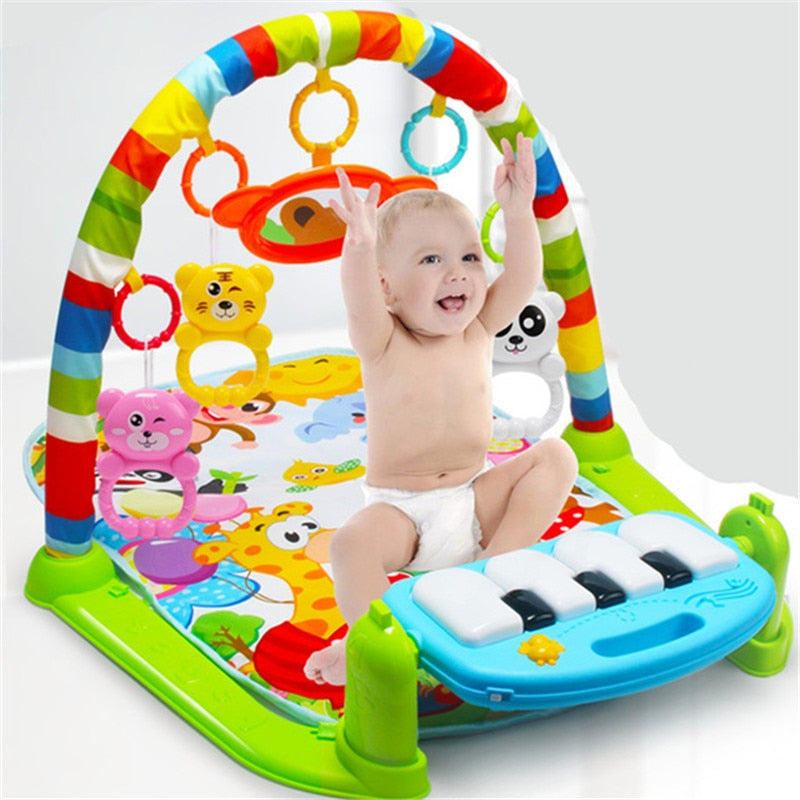 Best Baby Play Foam Activity Gym  Music Mat Carpet Toys Kid Crawling Play mat Game Develop Mat with Piano Keyboard Infant Rug Early Education Rack Toy