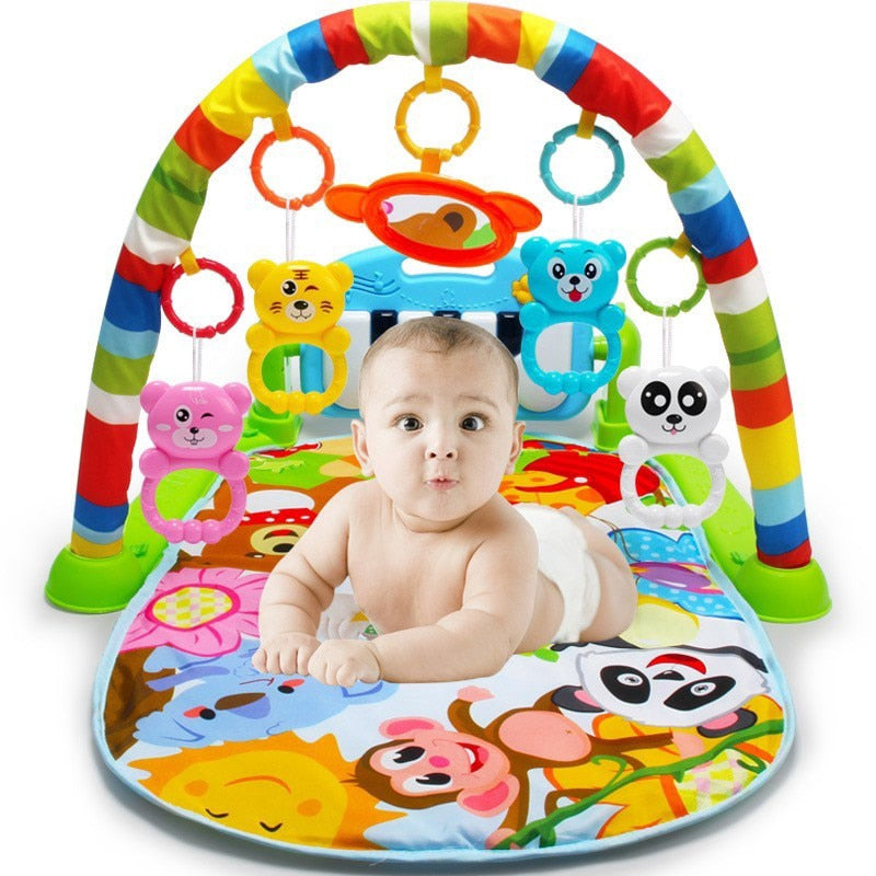 Best Baby Play Foam Activity Gym  Music Mat Carpet Toys Kid Crawling Play mat Game Develop Mat with Piano Keyboard Infant Rug Early Education Rack Toy