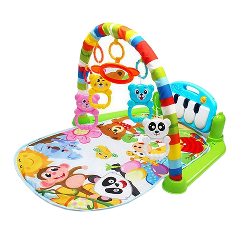 Best Baby Play Foam Activity Gym  Music Mat Carpet Toys Kid Crawling Play mat Game Develop Mat with Piano Keyboard Infant Rug Early Education Rack Toy