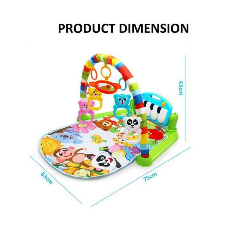 Best Baby Play Foam Activity Gym  Music Mat Carpet Toys Kid Crawling Play mat Game Develop Mat with Piano Keyboard Infant Rug Early Education Rack Toy
