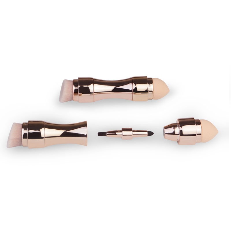 4 In 1 Portable Professional Makeup Brushes Foundation Eyebrow