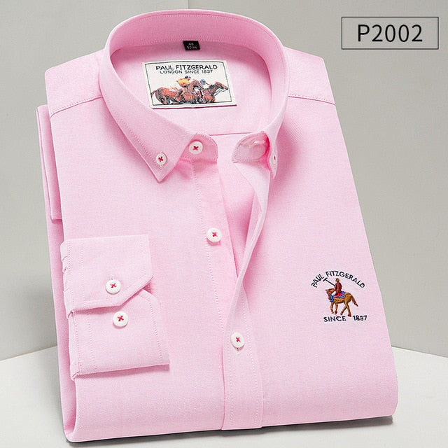 Men Oxford Cotton Long Sleeve Shirts