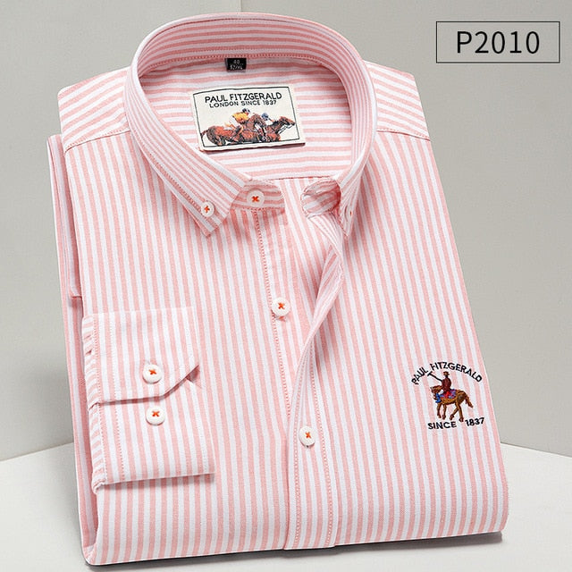 Men Oxford Cotton Long Sleeve Shirts