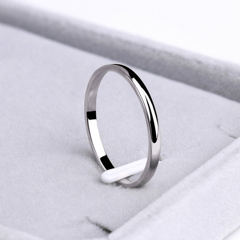 Personalized wedding Bands Stainless Steel Rings Rose Gold