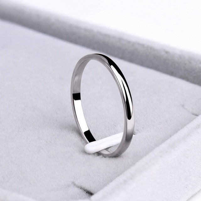 Personalized wedding Bands Stainless Steel Rings Rose Gold