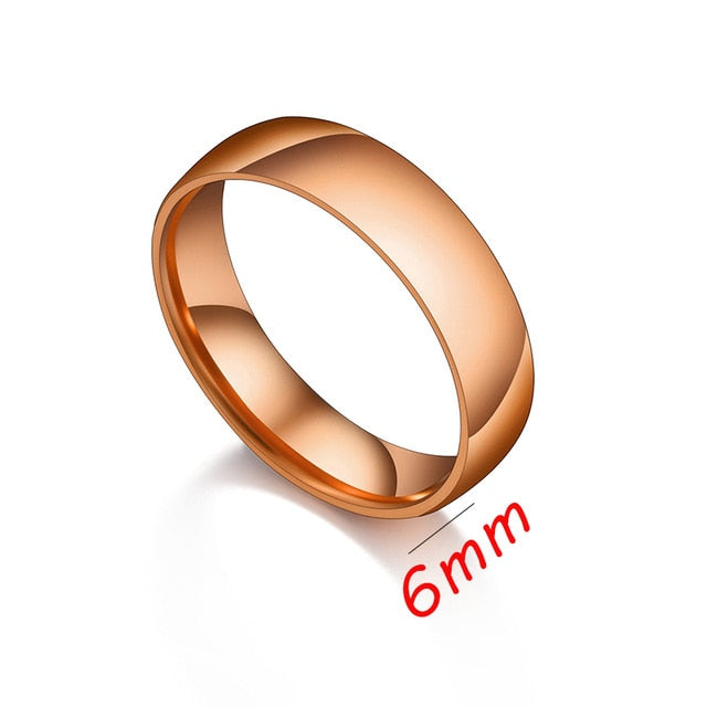 Stainless Steel Couple Rings Gold