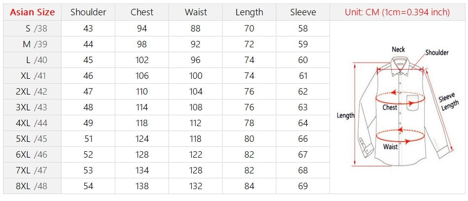 Men Long Sleeve Shirt Slim Fit Style