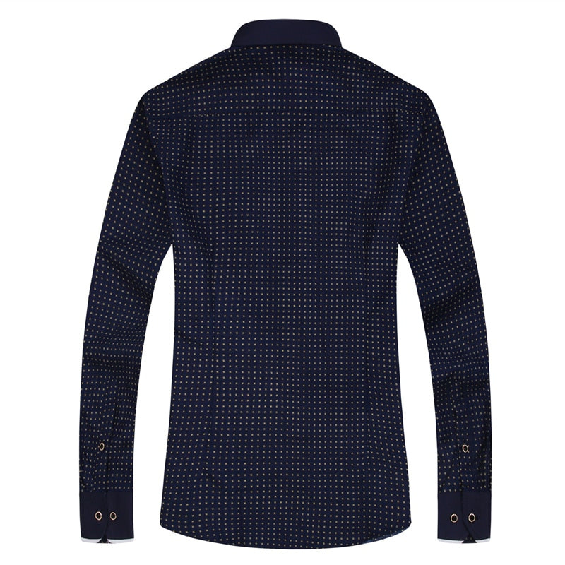 Men Long Sleeve Shirt Slim Fit Style