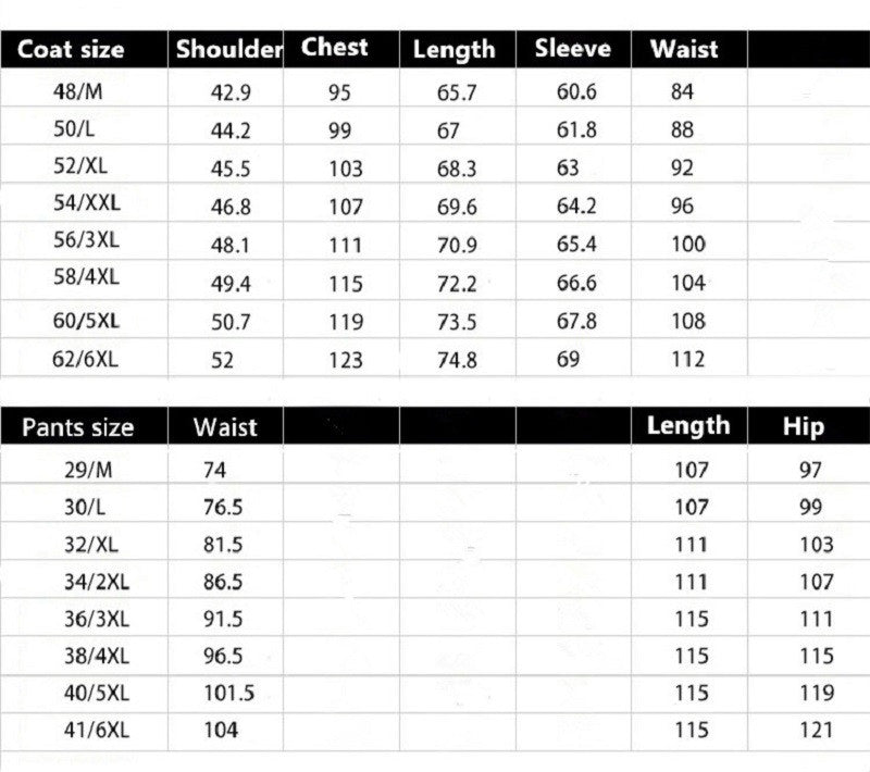 Men Two-piece Suit Double-breasted Solid Color Slim Business Casual Suits with Pants