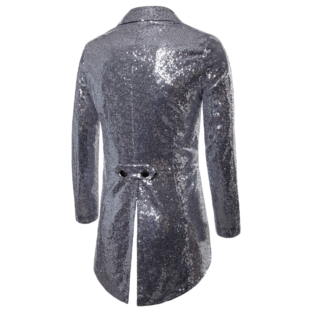 Best Sequin Wedding Blazer Jacket Men Nightclub Prom Suit Singers Stage Clothes