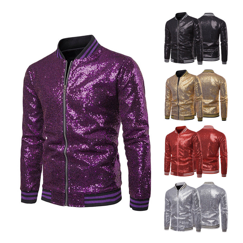 Sequins Gold Blazer Men Slim Fit