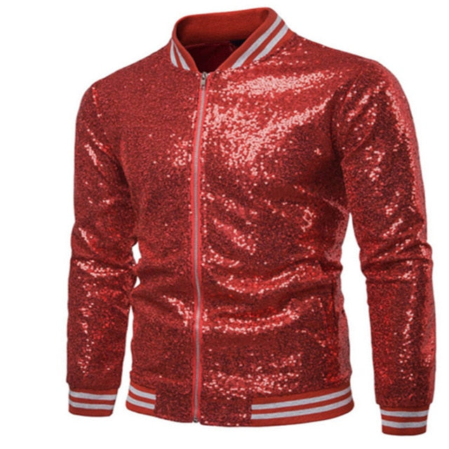 Sequins Gold Blazer Men Slim Fit