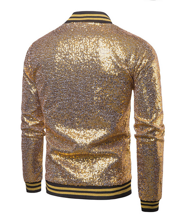 Sequins Gold Blazer Men Slim Fit