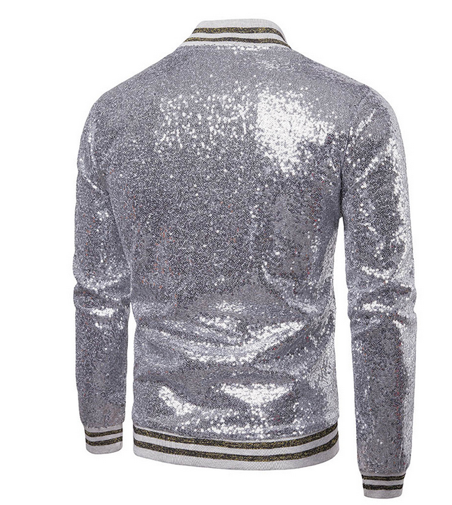 Sequins Gold Blazer Men Slim Fit