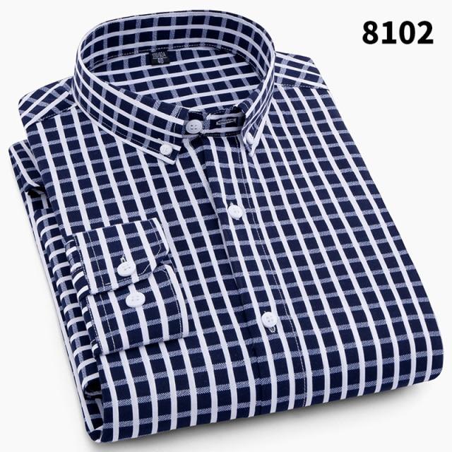 Men Fashion Casual Long Sleeved Printed Slim Fit Business Dress Shirt