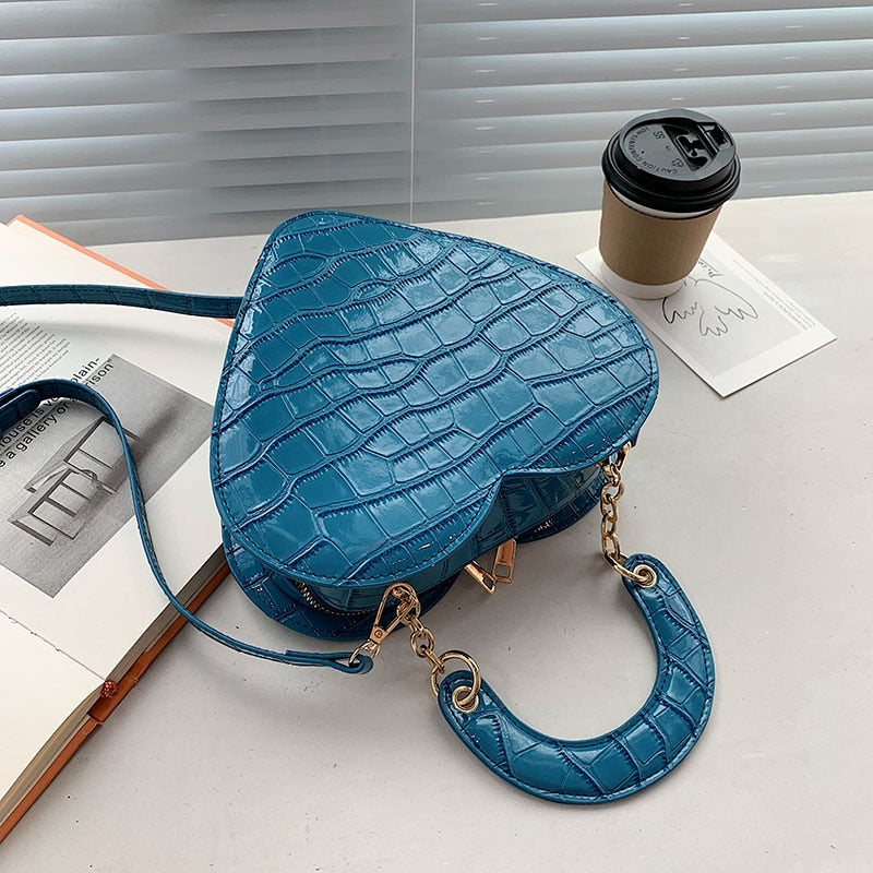 Heart Tote Bag PU Leather Crossbody Shoulder Purse Handbags