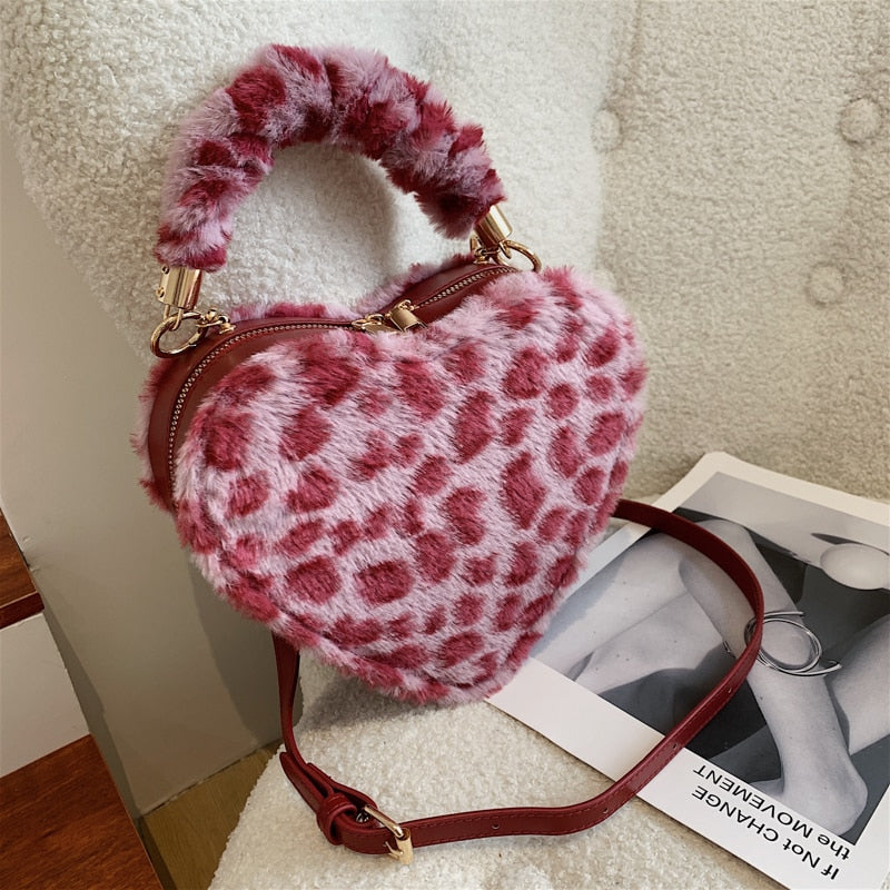 Heart Tote Bag PU Leather Crossbody Shoulder Purse Handbags