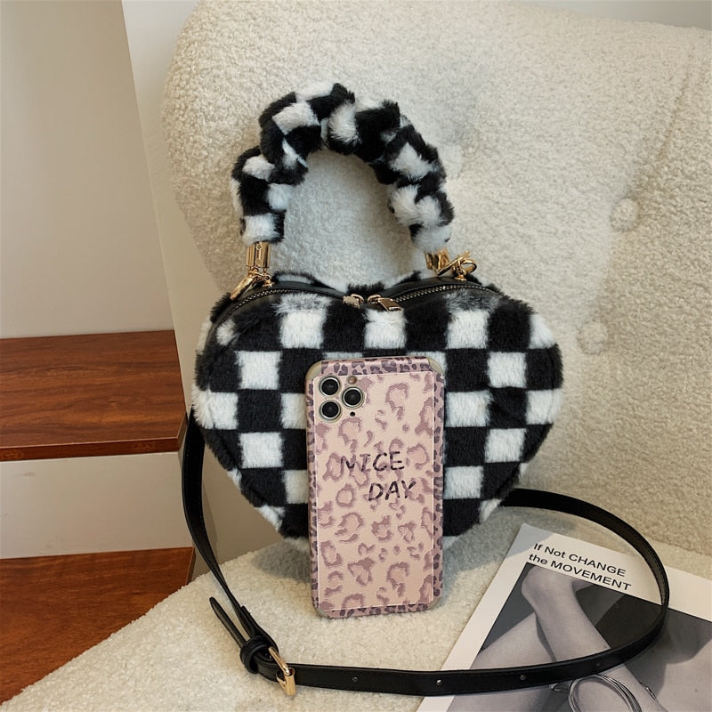 Heart Tote Bag PU Leather Crossbody Shoulder Purse Handbags