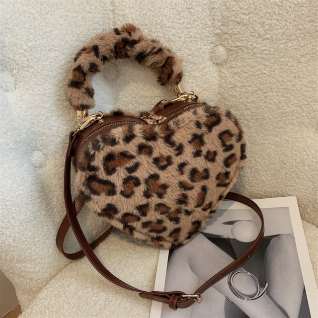 Heart Tote Bag PU Leather Crossbody Shoulder Purse Handbags