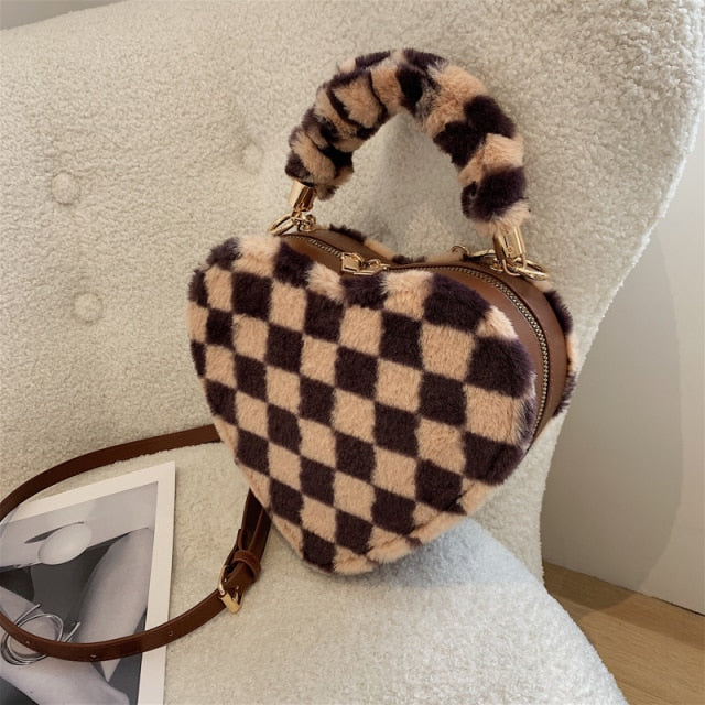 Heart Tote Bag PU Leather Crossbody Shoulder Purse Handbags