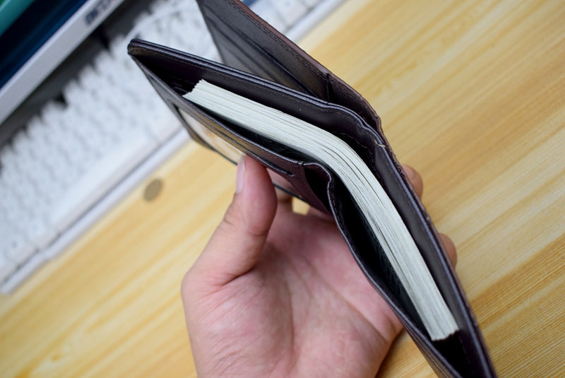 Men Wallet Leather Genuine Short Purse Vintage Style Crocodile