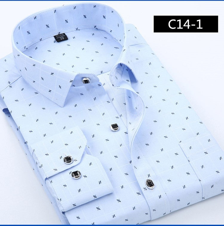 Designer Men Shirt Long Sleeve Casual Shirt Slim Fit Print Shirts