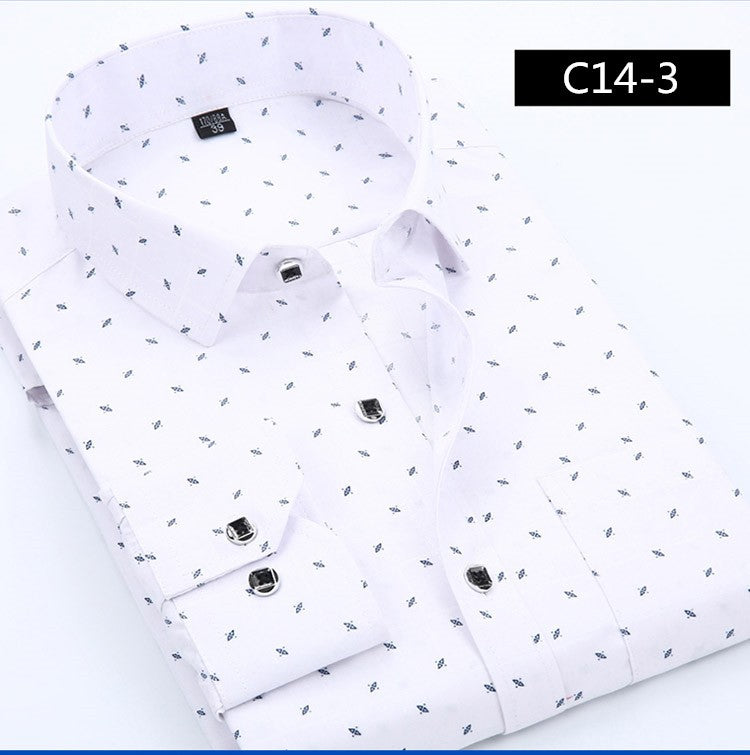 Designer Men Shirt Long Sleeve Casual Shirt Slim Fit Print Shirts