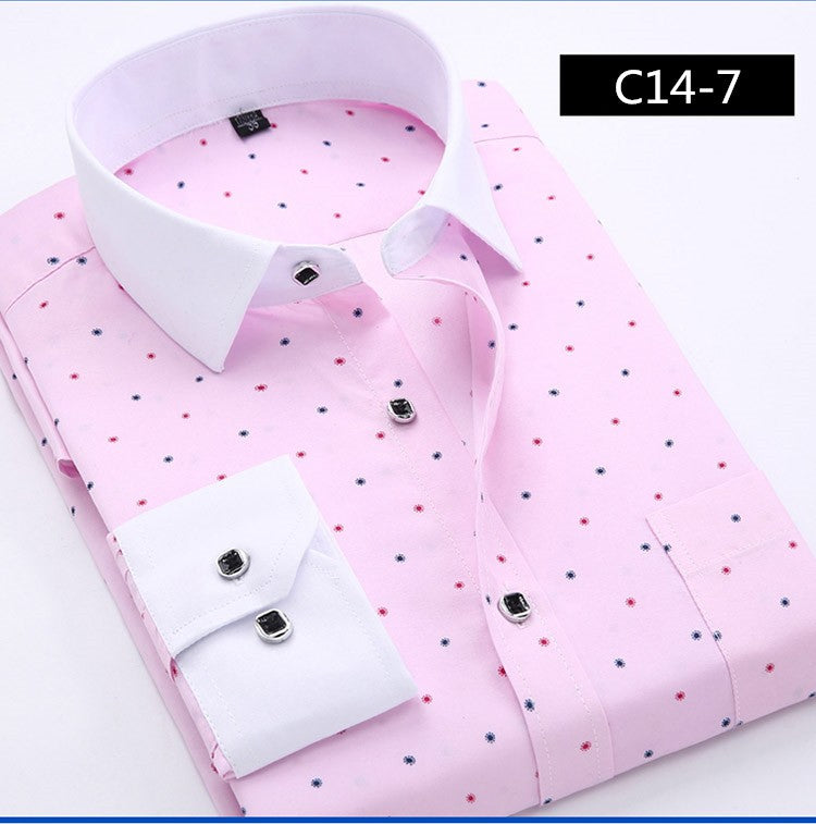 Designer Men Shirt Long Sleeve Casual Shirt Slim Fit Print Shirts